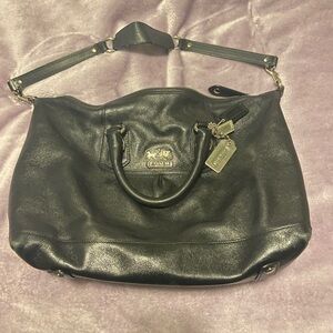 Coach Black Leather Shoulder Bag